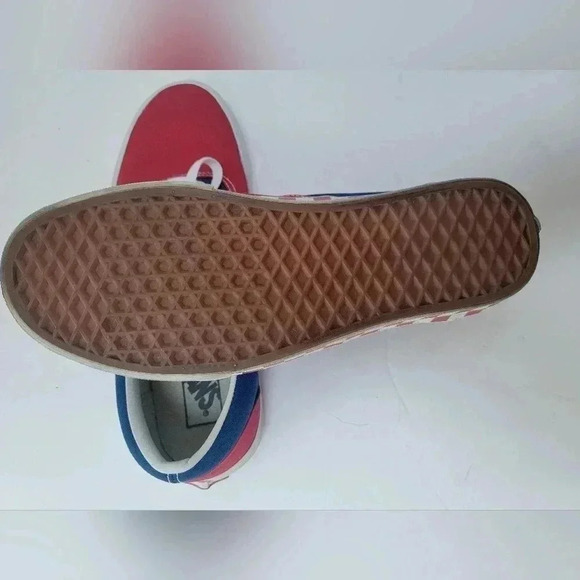Vans New Era Red, White & Blue Men's Checkerboard Shoes Size 10 - Picture 4 of 5